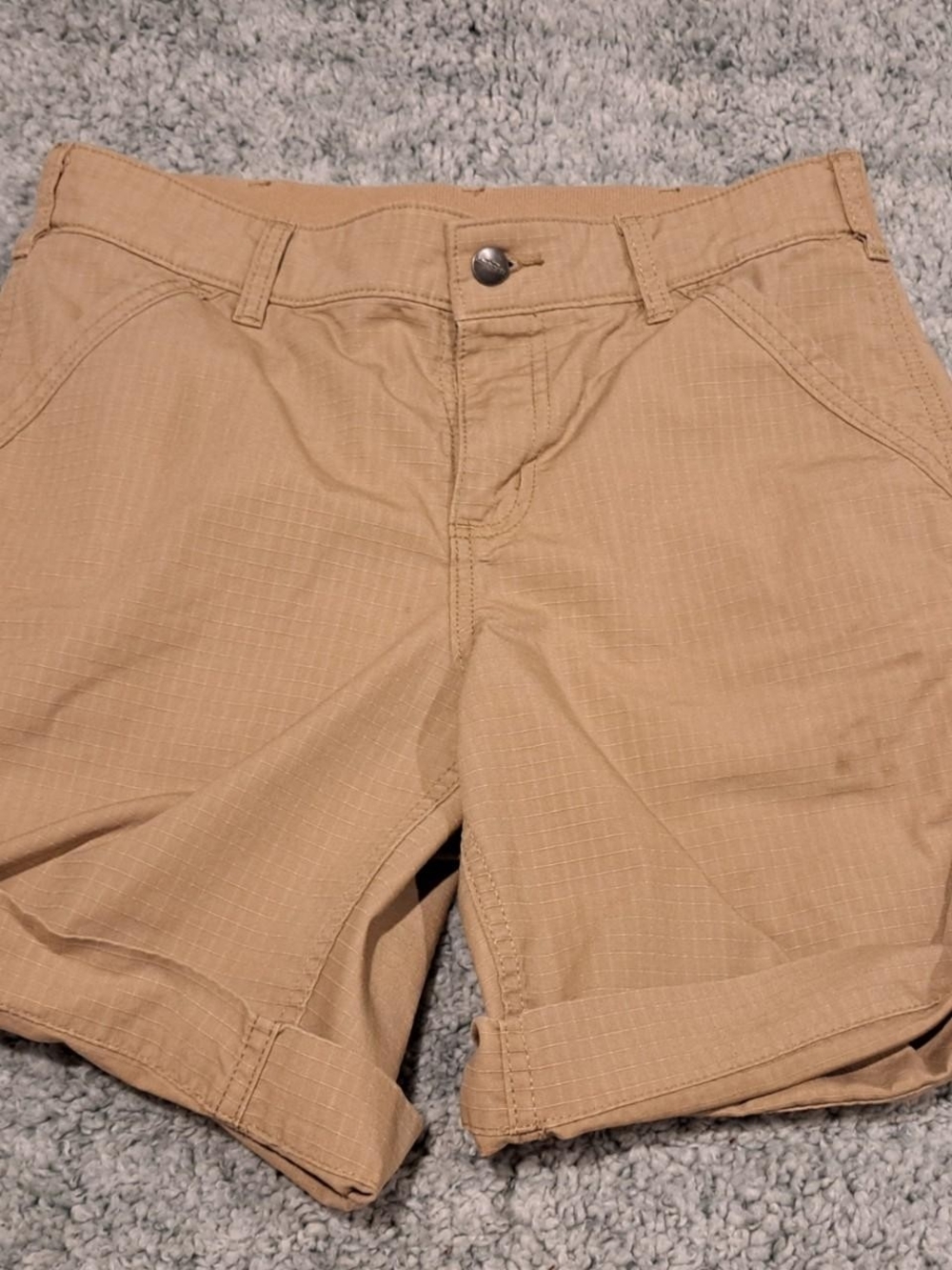 Casual Khaki Ripstop Shorts